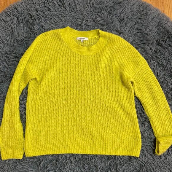 Madewell Yellow Green Alpaca Sweater Size XS - Picture 1 of 5
